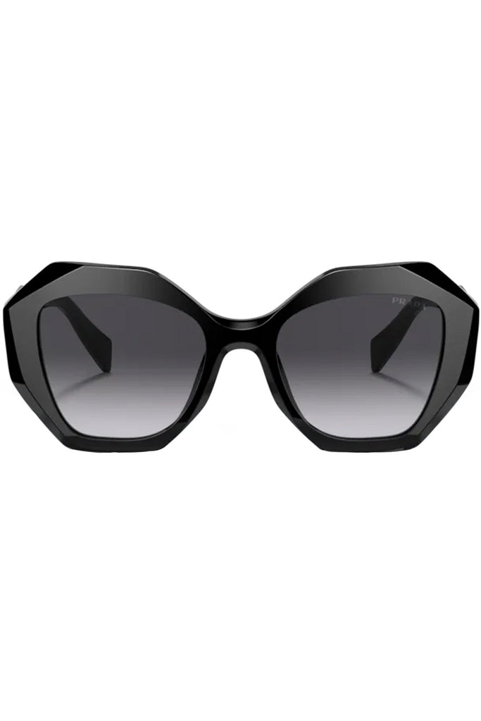 The geometric-frame triangular-temple sunglasses from the brand PRADA