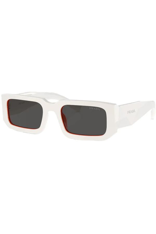 The rectangle contrast-frame bold-temple sunglasses from the brand PRADA