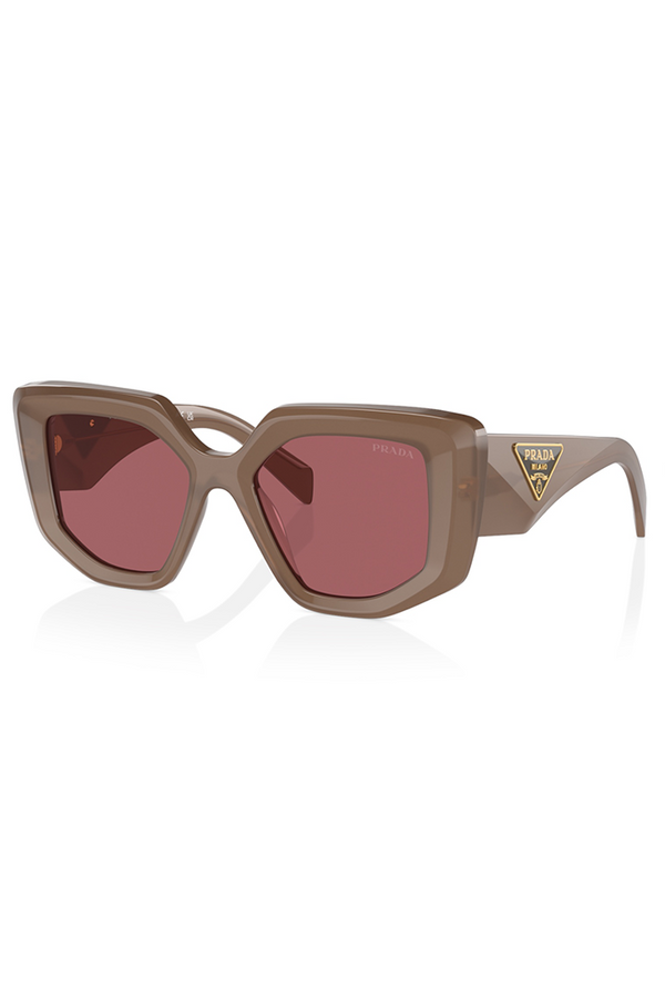 Rectangular Cat-Eye Logo Detail Sunglasses