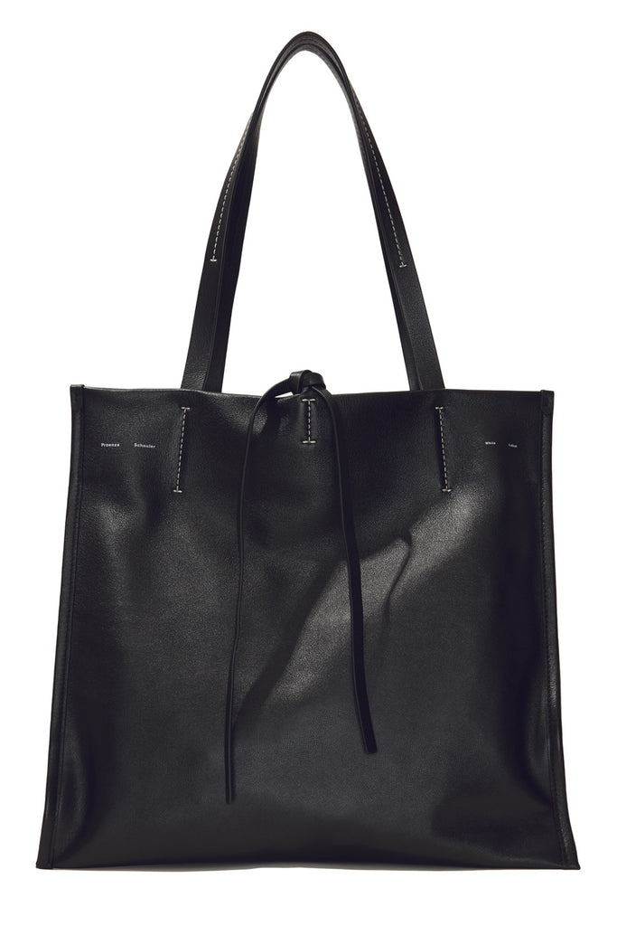 The Twin nappa leather tote bag in black color from the brand PROENZA SCHOULER
