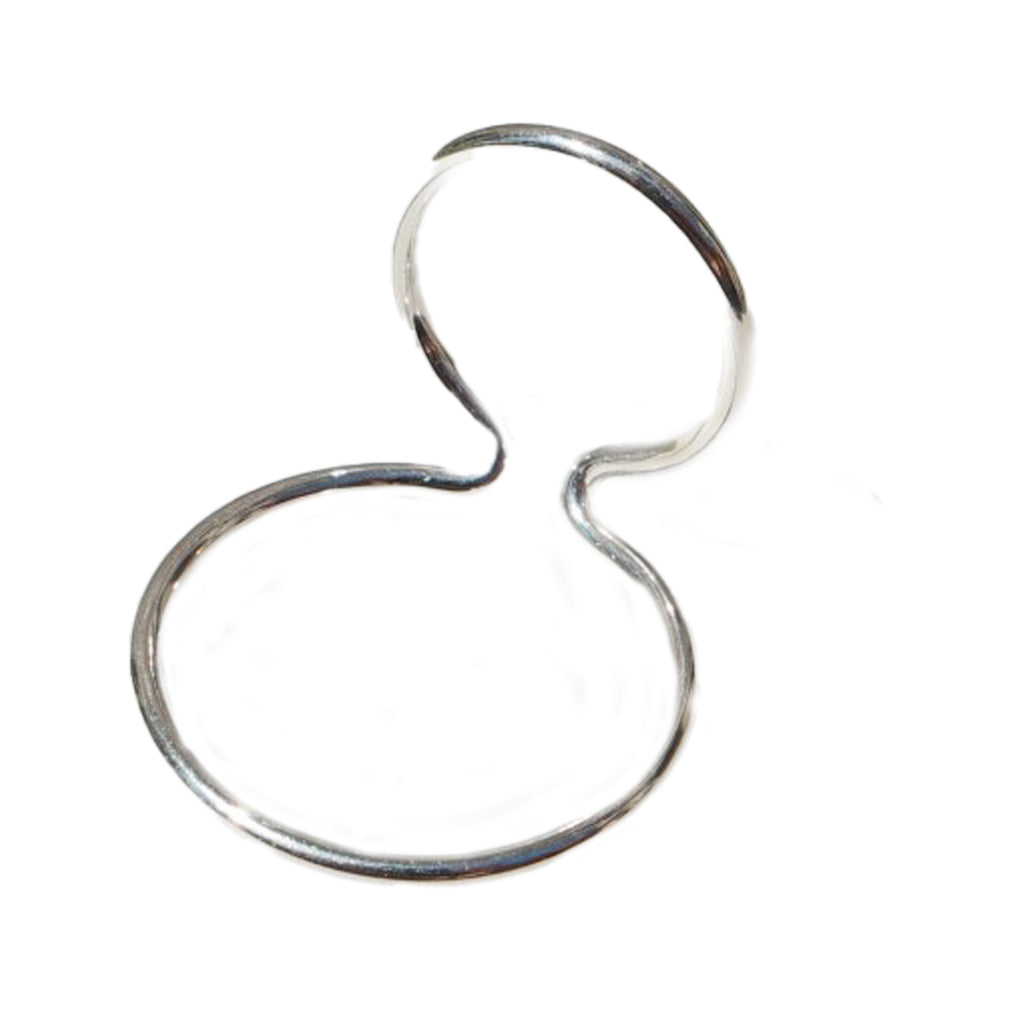 The wire bold double earcuff no1 in silver colour from the brand SASKIA DIEZ