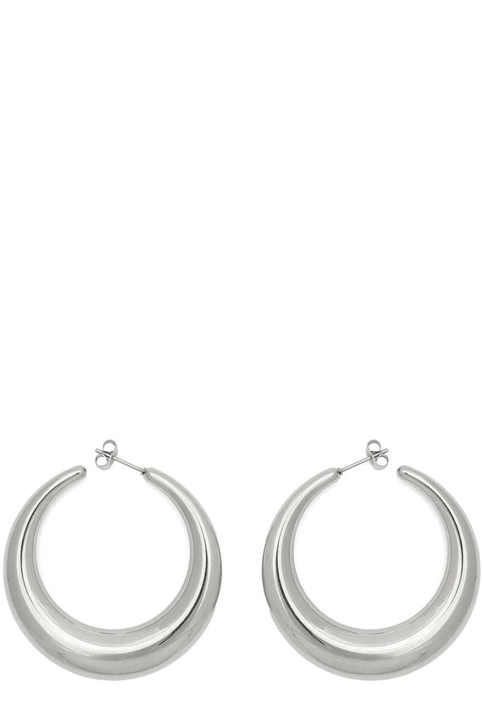 The Delta hoop earrings in silver colour from the brand THE GOOD STATEMENT