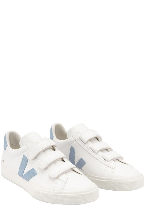 The Recife chromefree leather sneakers in white and steel colors from the brand VEJA