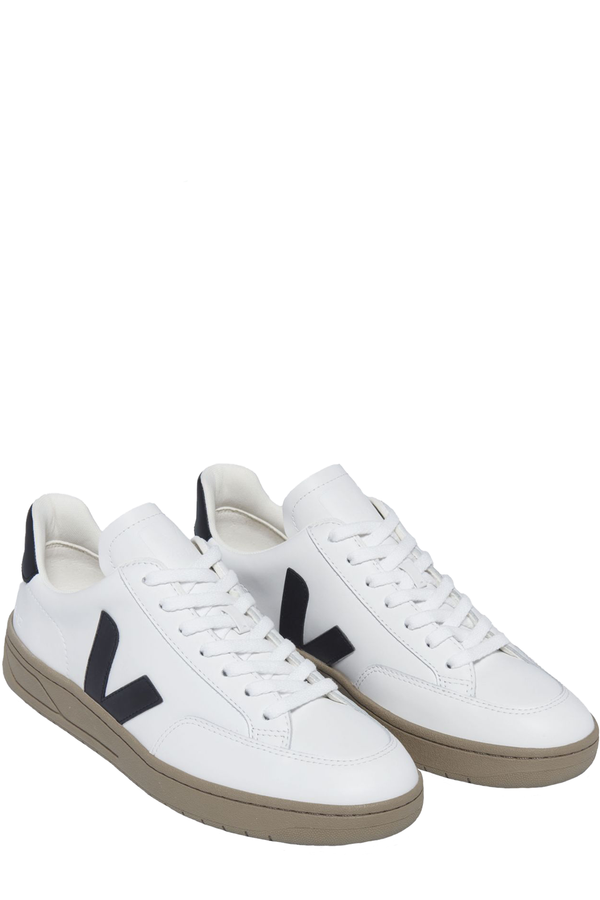 The V-12 Leather Sneakers in white, black an dune colours from the brand VEJA