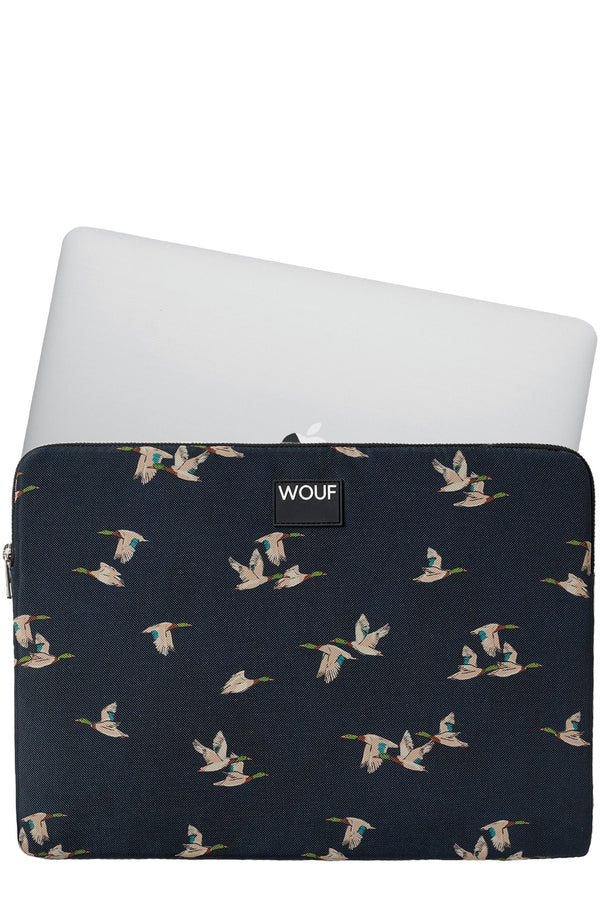 The Mallard laptop case in blue color from the brand WOUF