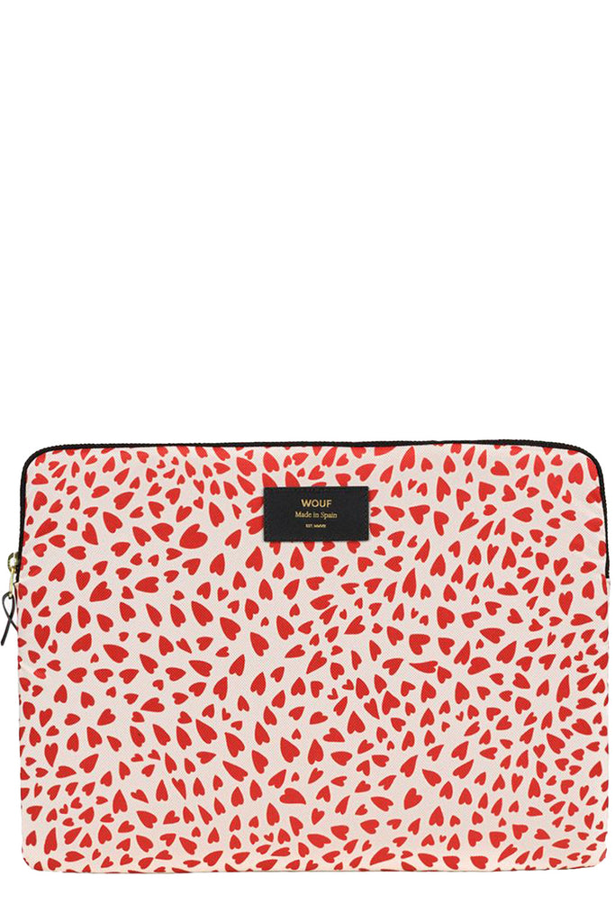 The White Hearts laptop case from the brand WOUF