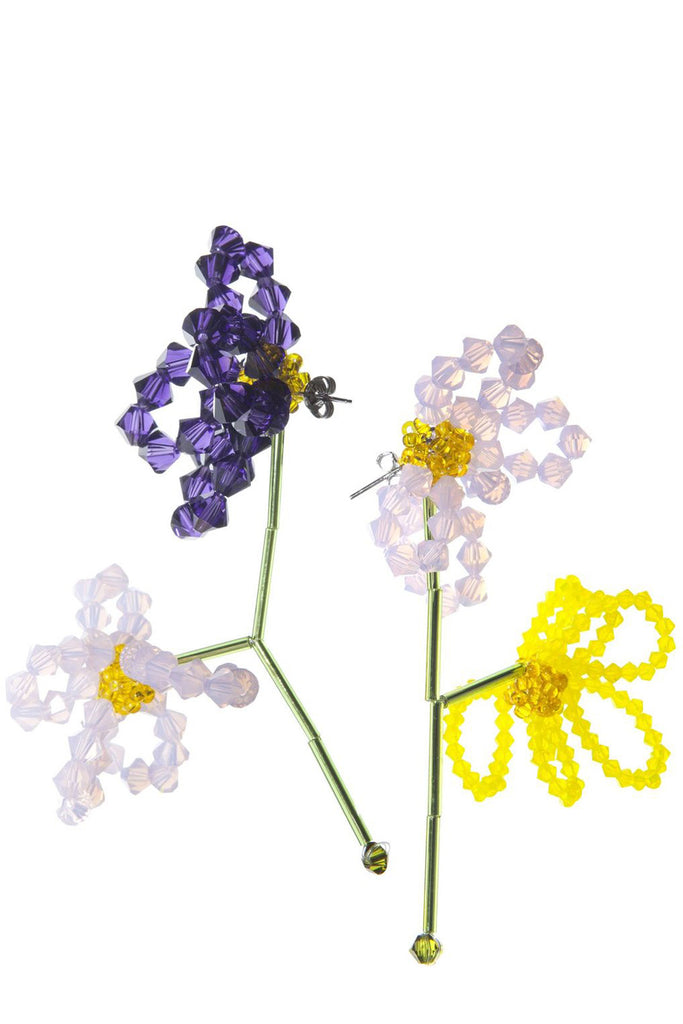 Viola Tricolor Earrings