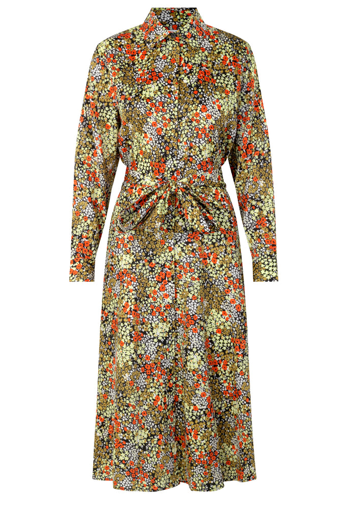 Asta Floral-Print Organic Cotton Shirt Dress