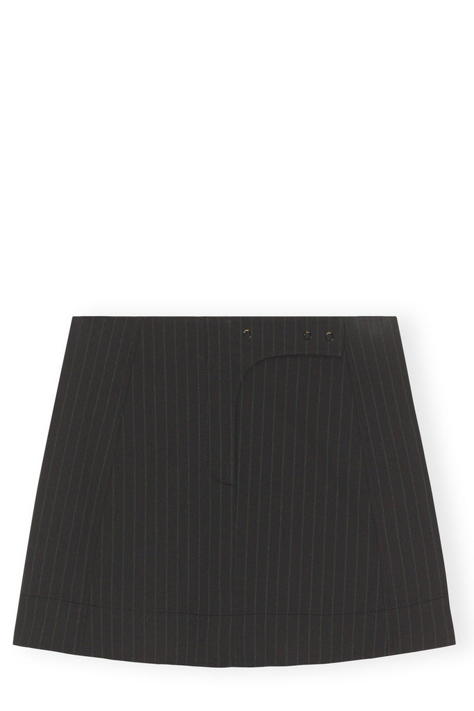 Pinstripe Recycled Polyester Mini Skirt