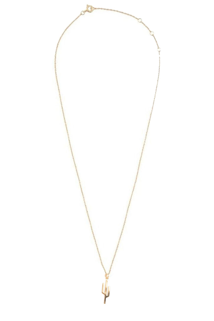 The Cactus necklace in gold color from the brand All the Luck in the World