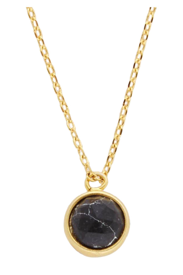 The Globe necklace in black and gold color from the brand All the Luck in the World