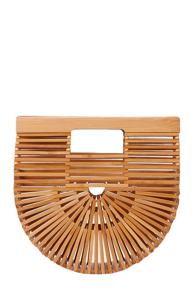 The Gaia's Ark mini bamboo clutch in natural color from the brand Cult Gaia