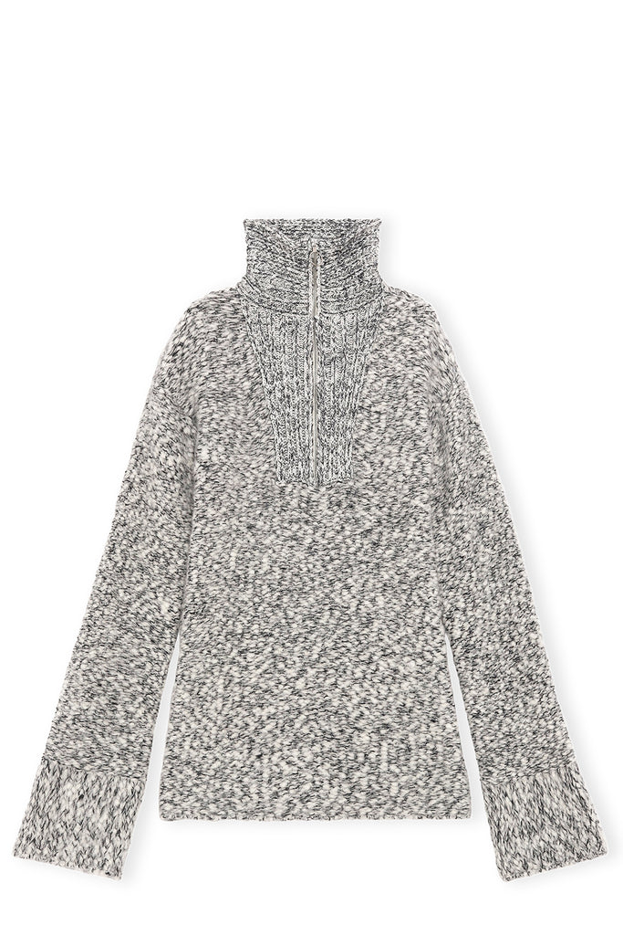 High-Neck Alpaca Wool-Blend Sweater