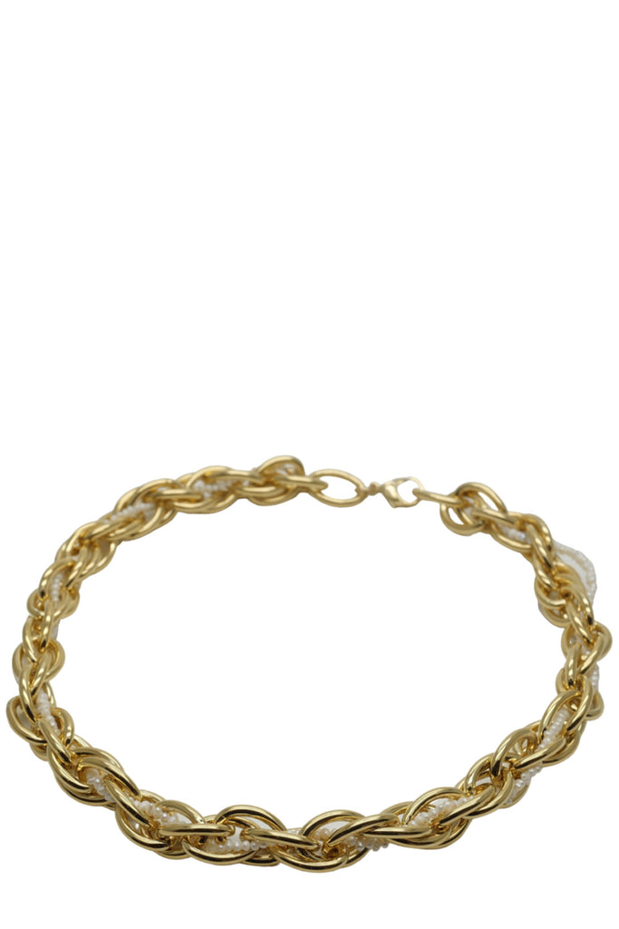 The Karen multi-link twisted choker in gold color from the brand GISEL B.