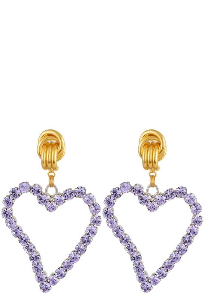 The All Of My Heart Mini earrings in purple color from the brand MAYOL JEWELRY