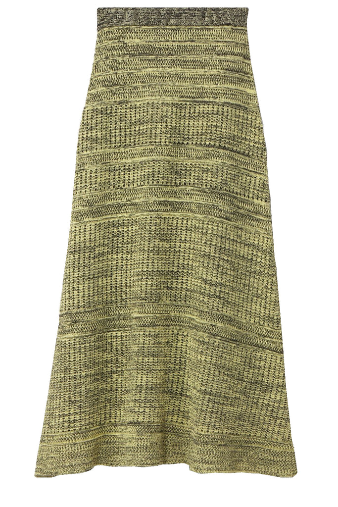 Cotton Silk Pique Knit Skirt