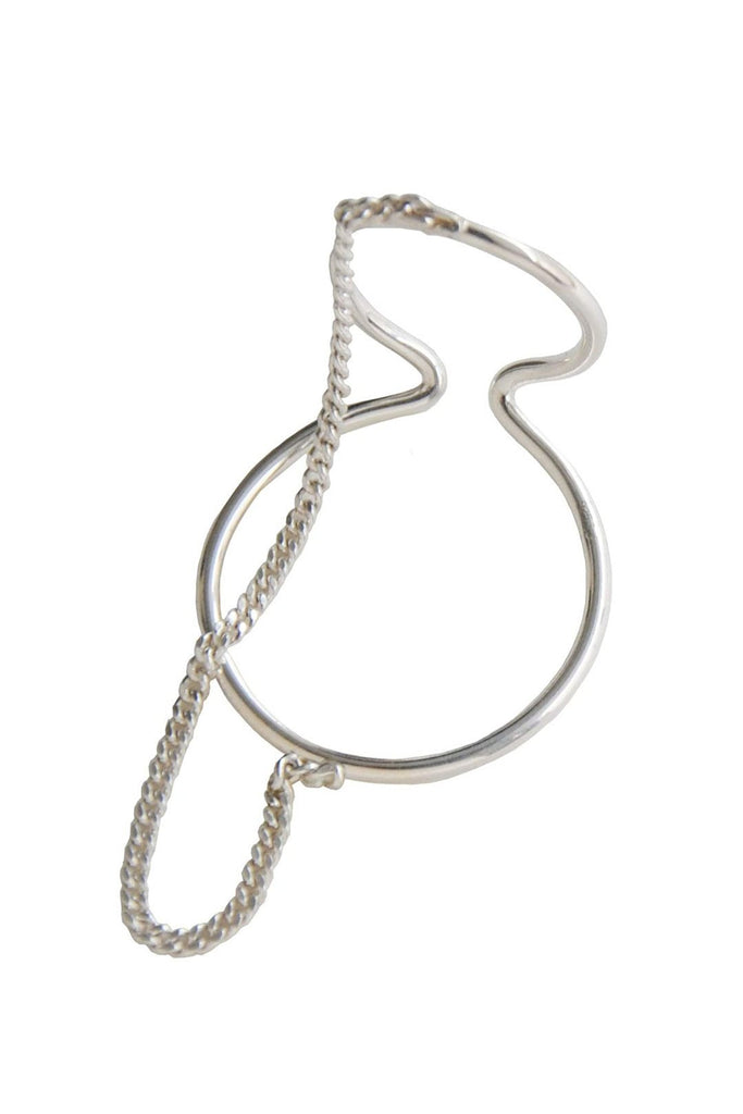 saskia diez bold double wire earcuff no2 silver fulgyuru