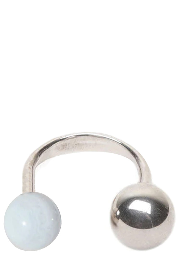 The sling ring no2 in blue and silver colour from the rband SASKIA DIEZ